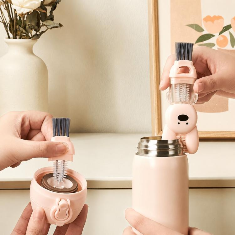 3 In 1 Cup Brush Rabbit Multifunction Crevice Bottle Insulated Mug Groove Rubber Ring Cleaning Brush