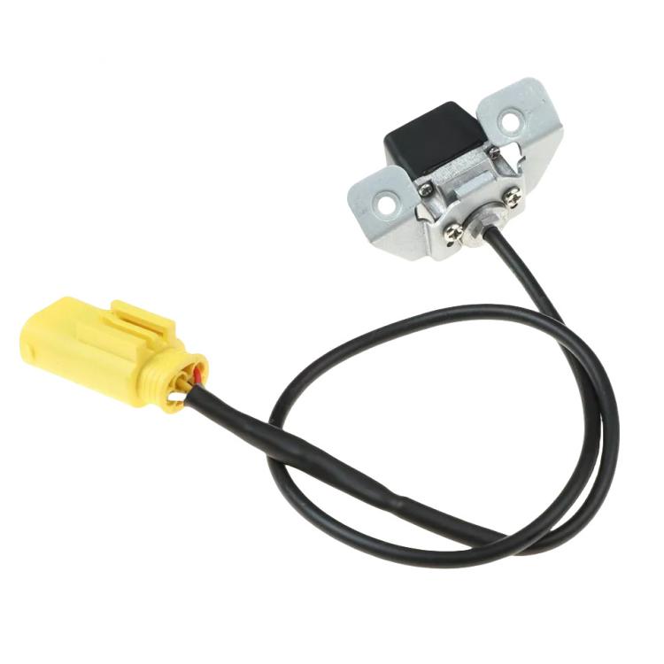 Rearview camera sensor with black cable and yellow electrical connector