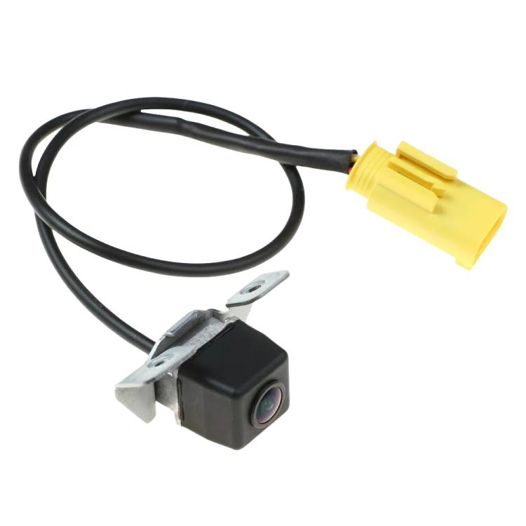 Reversing camera assembly with black cable and yellow multi-connector plug