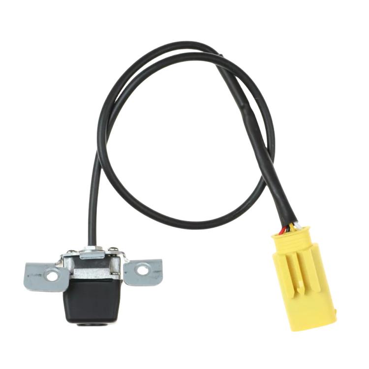 Camera module with metal bracket, black cable, and yellow keyed connector