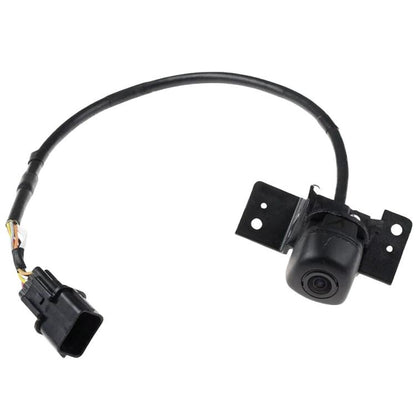 Reversing assist camera with mounting bracket and wire harness