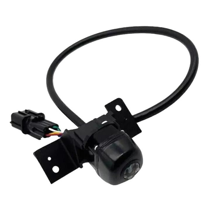 Reversing assist camera with black mounting plate, socket, and wiring lead