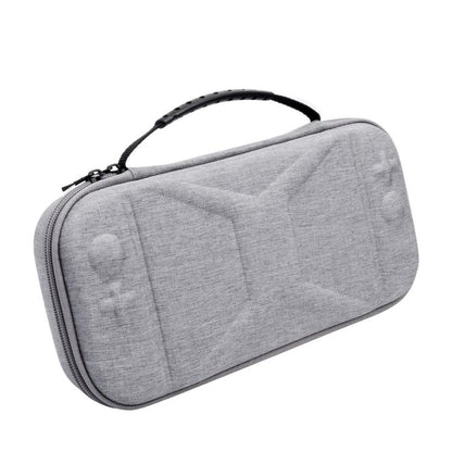 Light gray EVA storage bag with carry handle and zip closure, molded shell.