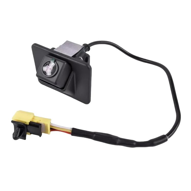 Rear view reversing assist camera module with front lens, black frame, cable