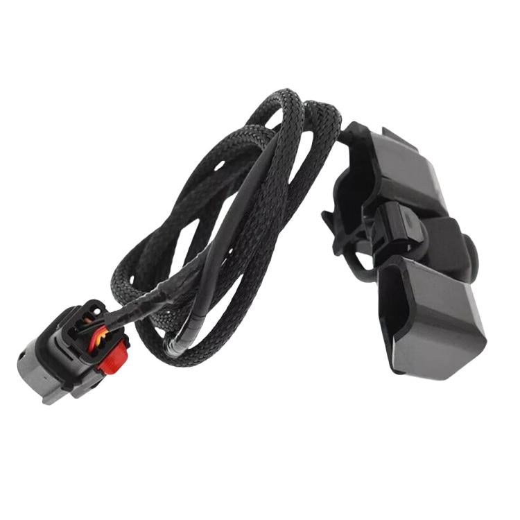 Reversing assist camera kit with long braided wiring and connector plug