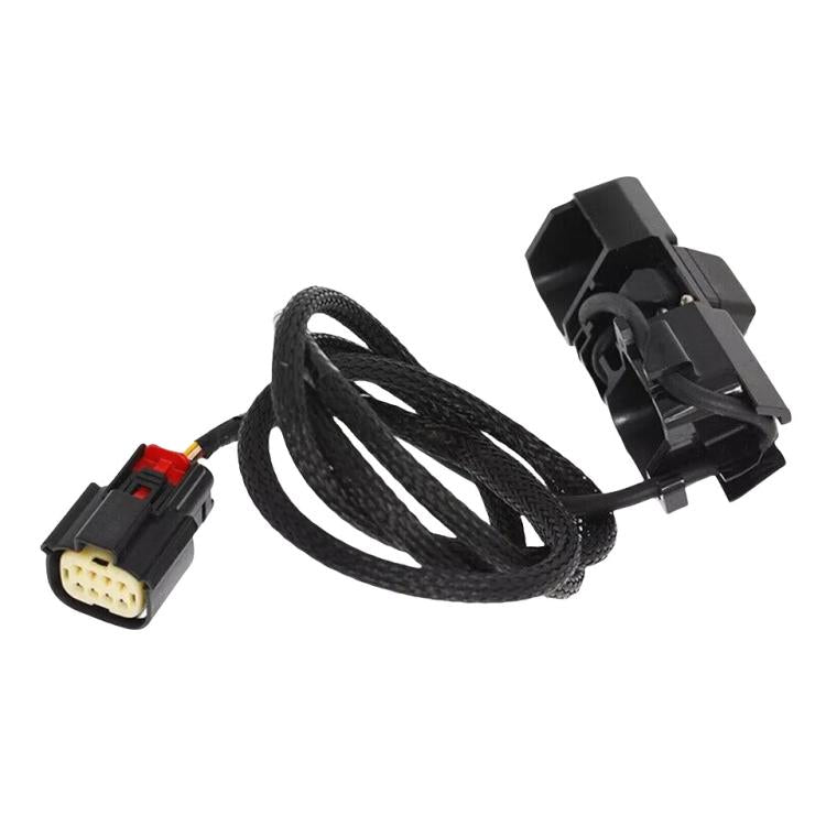 Reversing assist camera wiring kit with two connectors and camera bracket parts