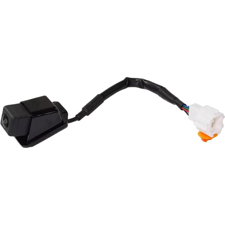 Reversing camera with compact housing and white connector plugs