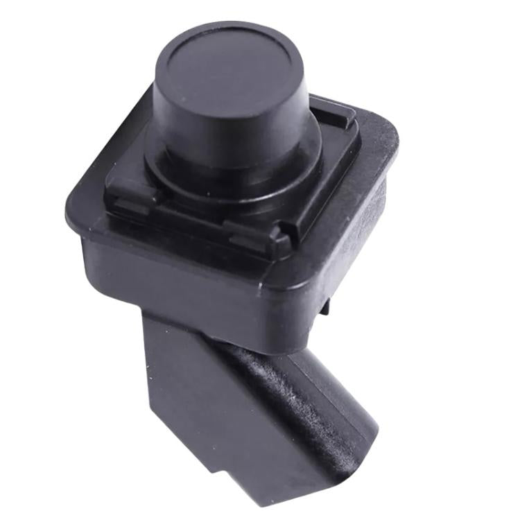 Front view car camera, close-up of black mounting base and lens dome