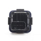 Rear view backup camera module, front connector ports and plastic housing