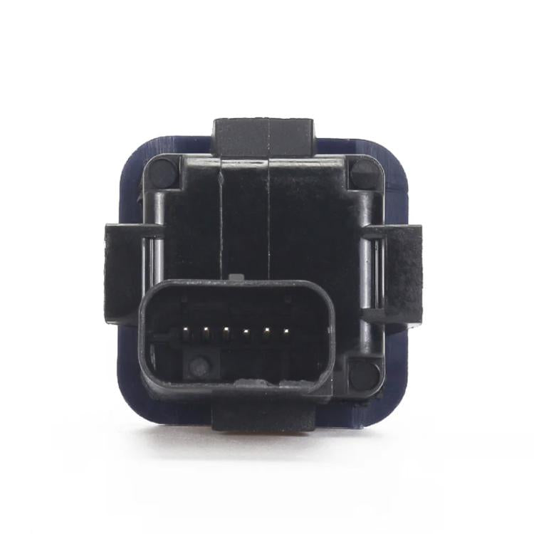 Rear view backup camera module, front connector ports and plastic housing