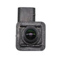 Reversing assist camera with square frame and green-tinted lens