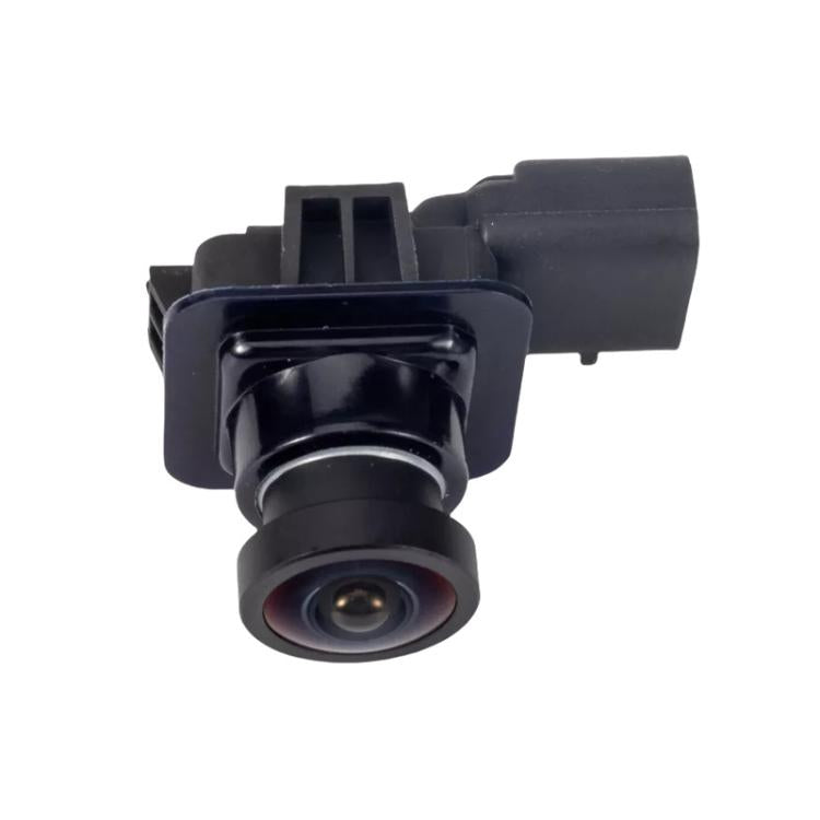 Black parking assist camera module with front lens and mounting frame