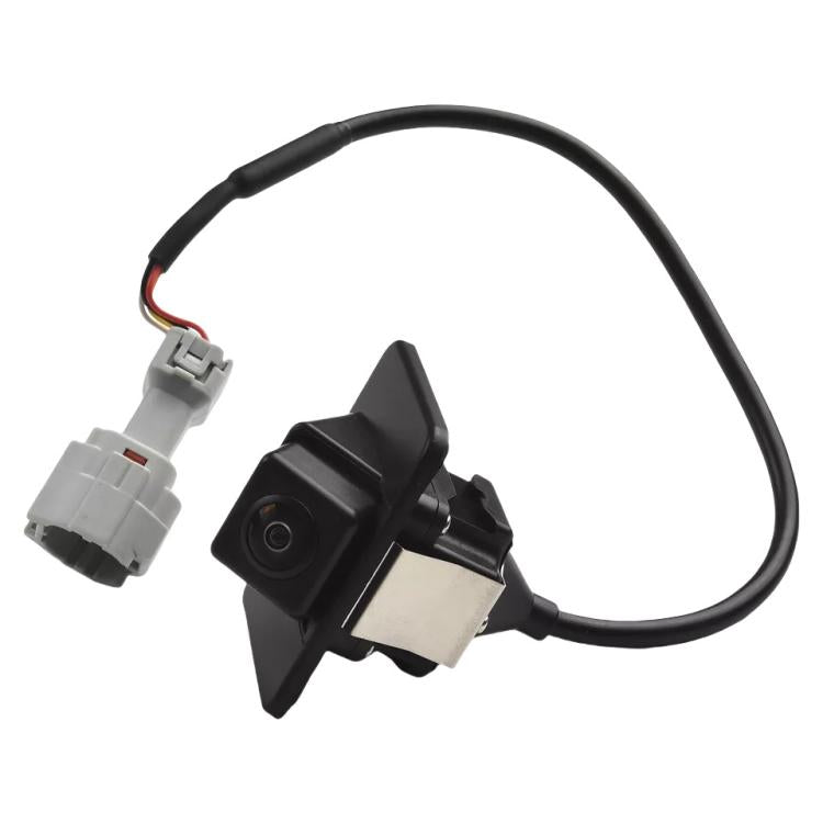 Rear camera module with mounting bracket, cable, and gray electrical plug