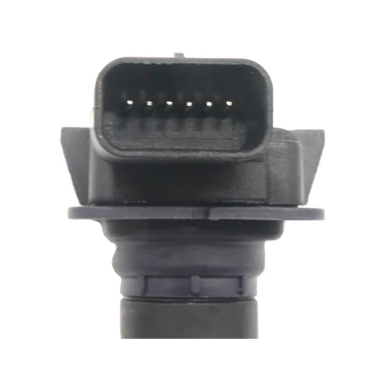 Rear view reversing camera module with multi-pin connector and front camera lens
