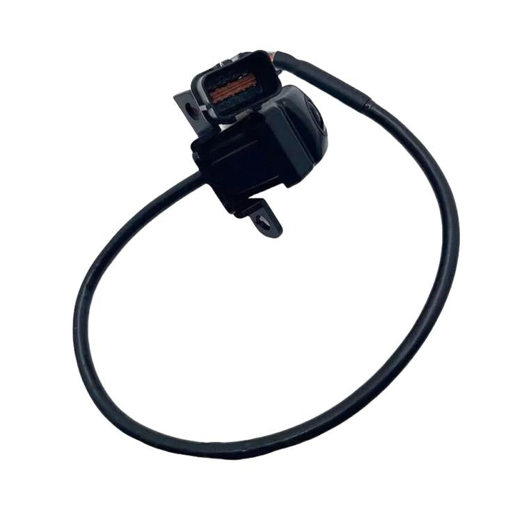Rearview reversing assist camera cable with top connector and black sensor housing