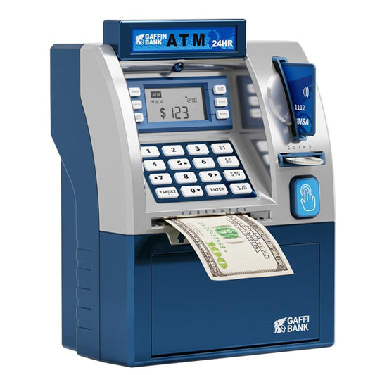 Simulated ATM Automatic Teller Machine Smart Password Card Swipe Children Piggy Bank