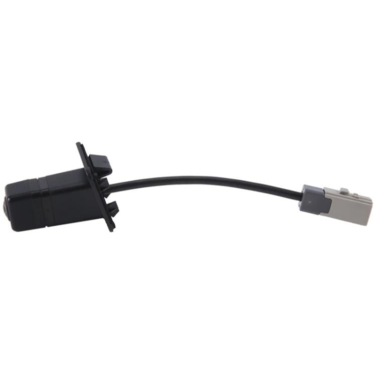 Reversing camera unit with black bracket, cable, and gray 4-pin connector plug