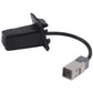 Reversing camera with black mounting base, cable, and gray 4-pin connector