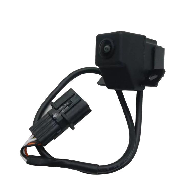 Rear view backup assist camera module with connector and wiring leads