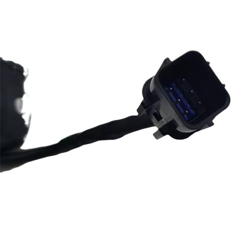 Rear view camera connector and cable with rear camera unit