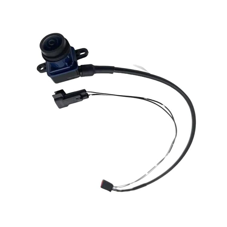 Rear view reversing camera with two signal wires and black connector, compact
