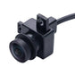 Rearview auxiliary backup camera with lens and metal mounting frame, black wiring
