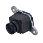 Reversing camera module front view with black lens and metal mounting ears