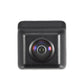 Reversing assist rearview camera with front lens and circular image sensor window