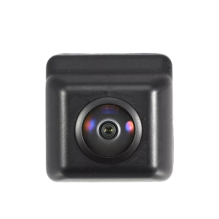 Reversing assist rearview camera with front lens and circular image sensor window