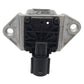 Rearview camera module front view with lens openings and metal mounting frame