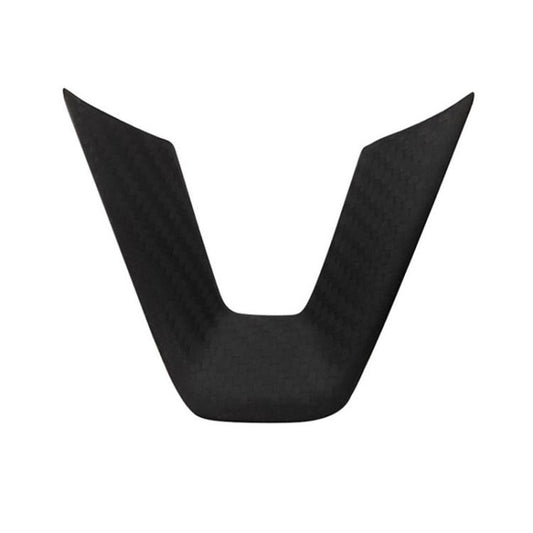 For Tesla Model 3 Car Modification Interior Carbon Fiber Steering Wheel Patch, Matte, Glossy, Red, Froged Pattern