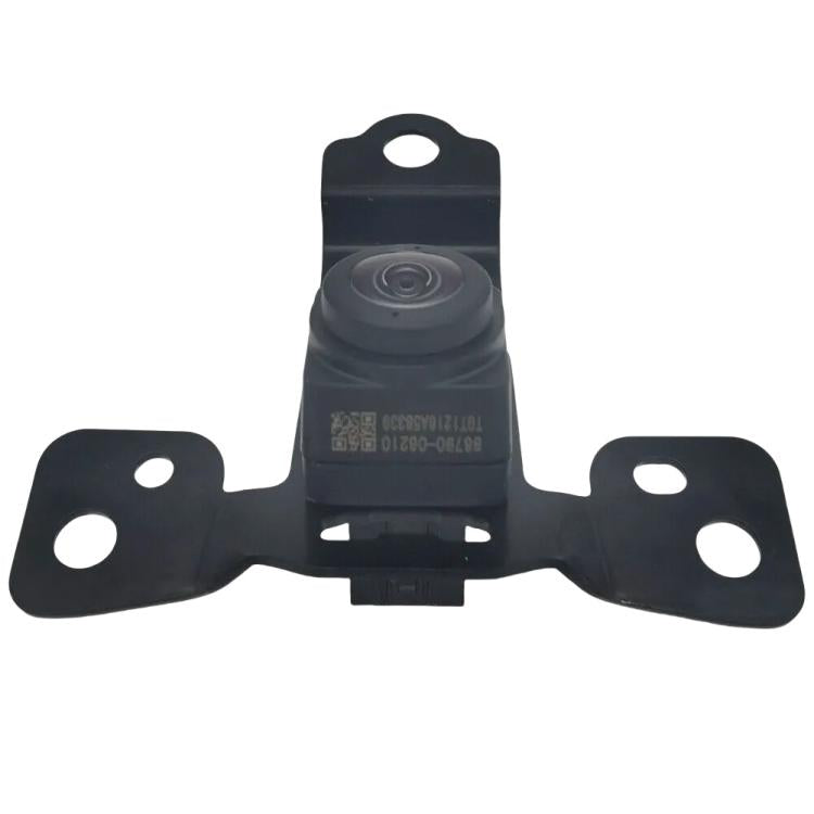 Black rearview camera with three-hole mounting bracket and central lens