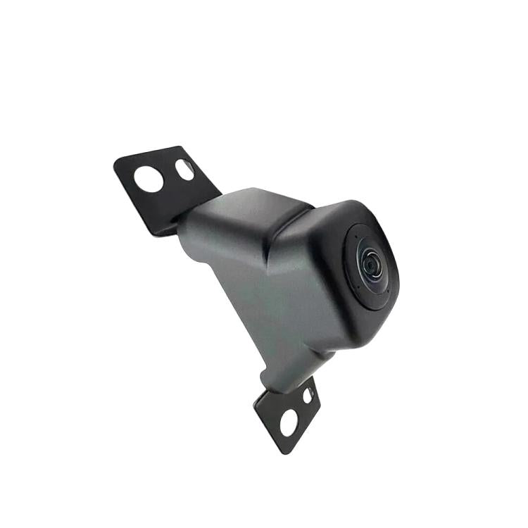 Auxiliary front camera unit with side mounting brackets and round lens in black housing