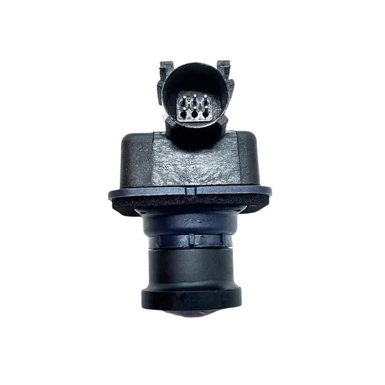 Parking assist camera connector side with multi-pin plug and protective black body