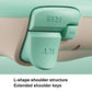 Wireless gaming controller shoulder trigger close-up on mint green body