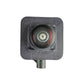 Reversing rearview camera module showing round lens with red ring detail