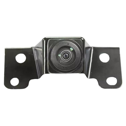 Car front view camera with mounting bracket and circular lens