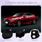 Front view assist camera kit with lens unit and black mounting plate