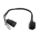 Reversing camera assembly with long cable and two connectors, black housings