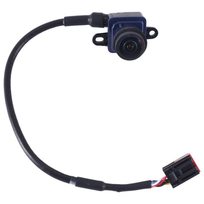 Rearview parking camera module with lens, wiring harness, and electrical connector