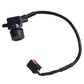 Car rear view reversing camera sensor with black cable and connector, mounting base