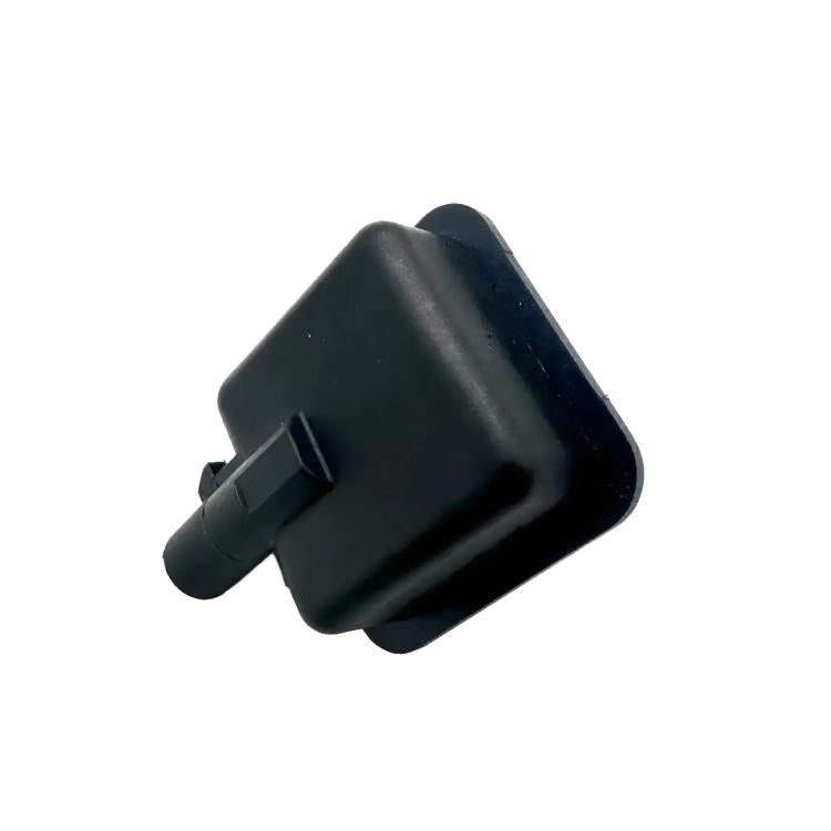 Rear view reversing camera module angled side profile in black plastic casing