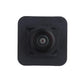 Black square rear view reversing camera module with centered lens and red dot