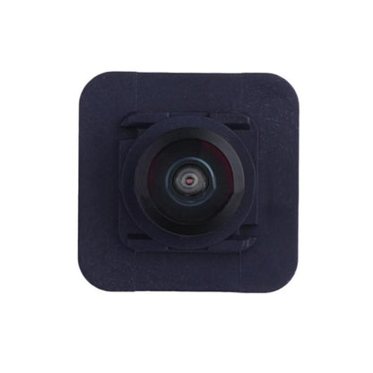 Rear-view reverse assist camera with square housing and centered lens