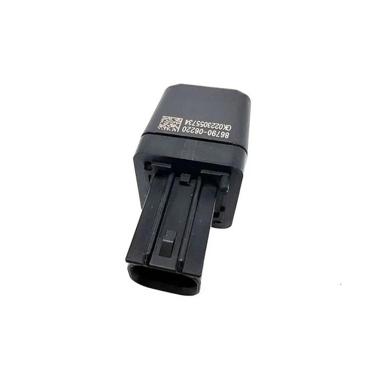 Reversing rear view camera module with label on top and mounting body