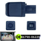Dark blue rear view camera module with lens and mounting connectors