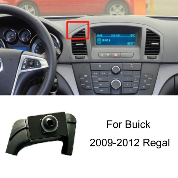 Black phone navigation bracket base with circular post and curved side mount.