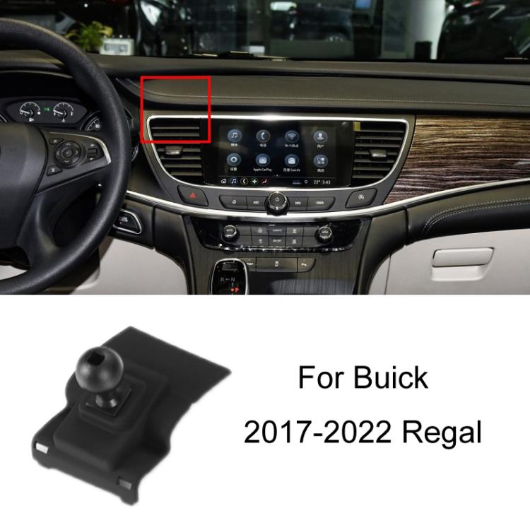 Black car phone navigation bracket base with angled pad and circular mount post.