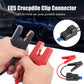 Handheld car jump starter clip connector kit with red and black clamps