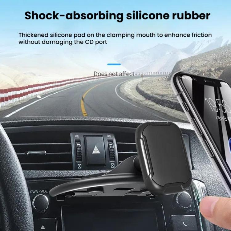 Car CD Slot Navigation Mobile Phone Holder, Automatic Lock Type Black, Automatic Lock Type Gray, Clip Type Black, Clip Type Gray, Magnet Type